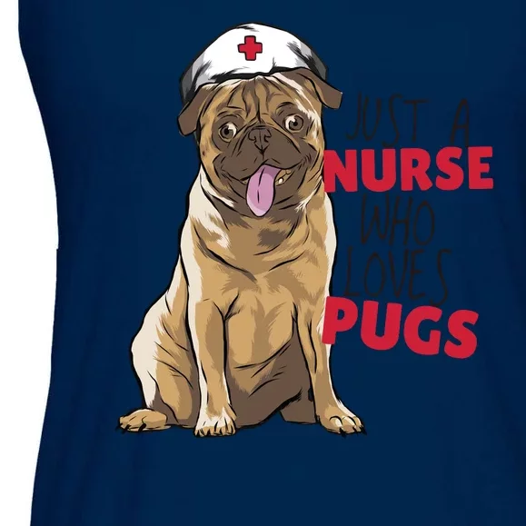 Just A Nurse Who Loves Pugs Ladies Essential Flowy Tank