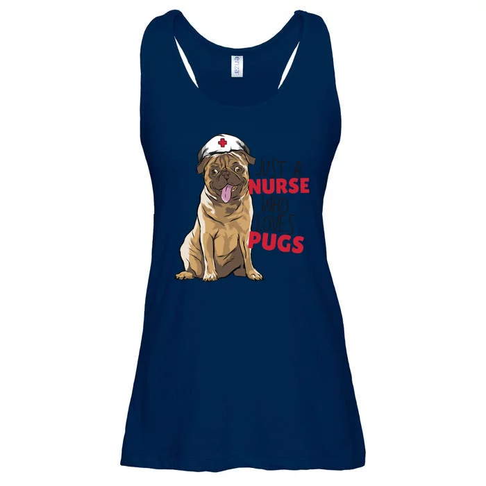 Just A Nurse Who Loves Pugs Ladies Essential Flowy Tank