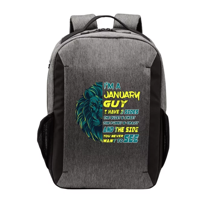 January Birthday Guy Has 3 Sides Sweet Funny Crazy Vector Backpack