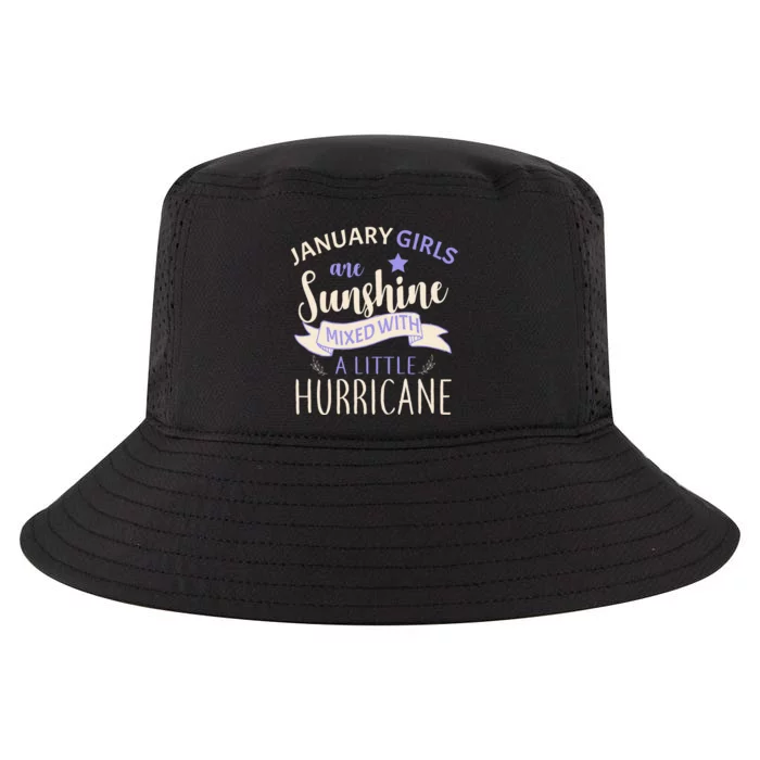 January Girls Are Sunshine Mixed With Hurricane Cool Comfort Performance Bucket Hat