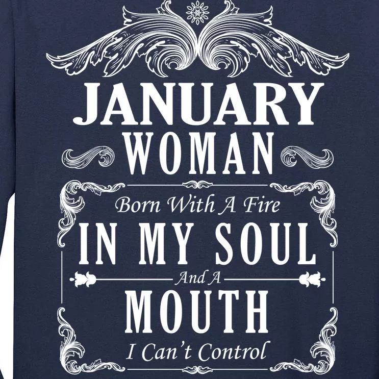 January Woman Funny Birthday Tall Long Sleeve T-Shirt