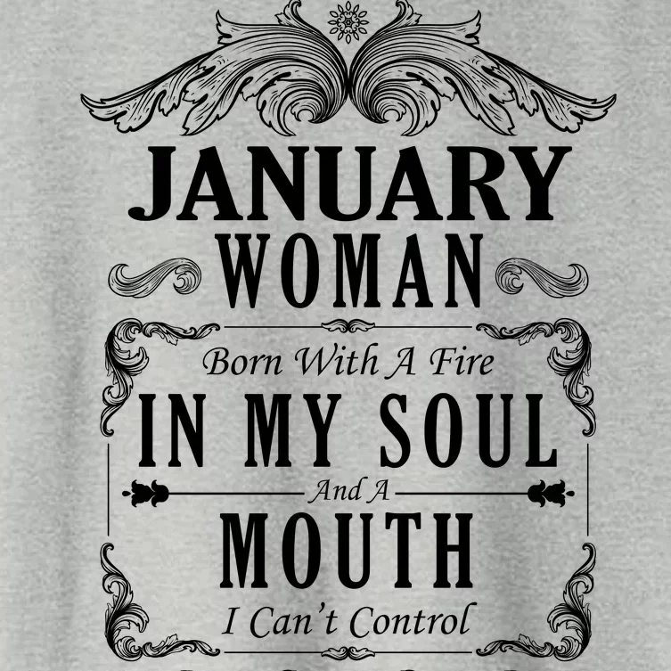 January Woman Funny Birthday Women's Crop Top Tee