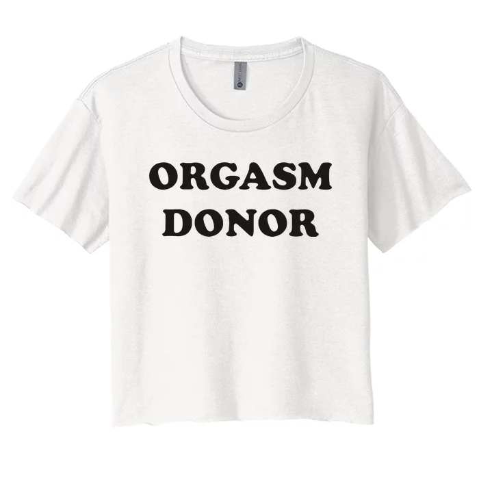 Jensen Ackles Orgasm Donor Ask For Your Free Sample Women's Crop Top Tee