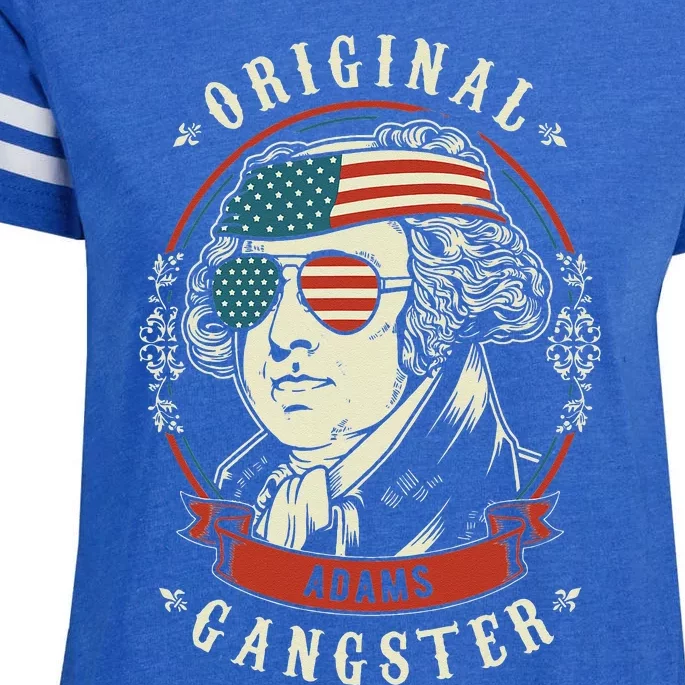 John Adams Original Gangster 4th of July Enza Ladies Jersey Football T-Shirt