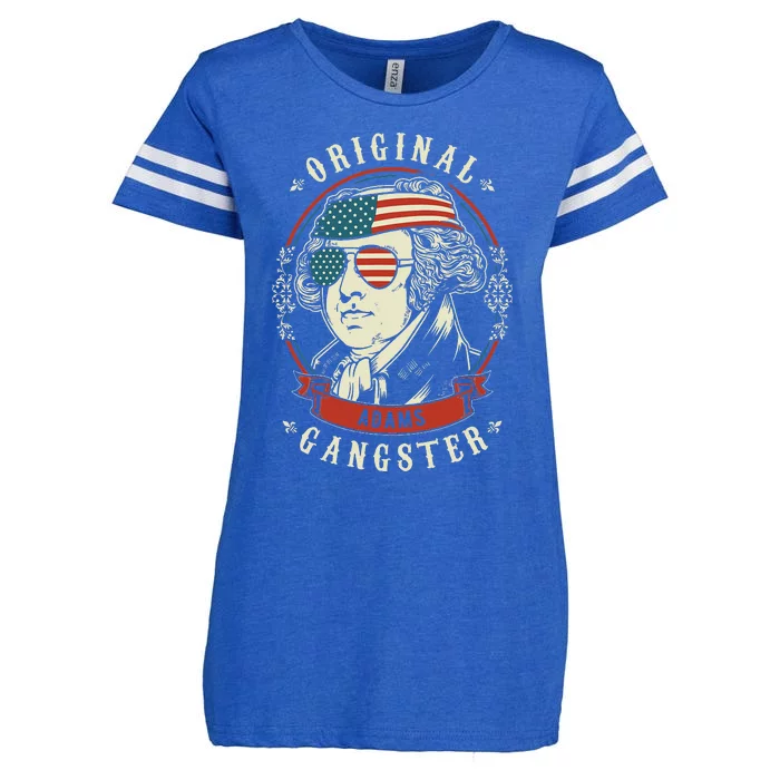 John Adams Original Gangster 4th of July Enza Ladies Jersey Football T-Shirt