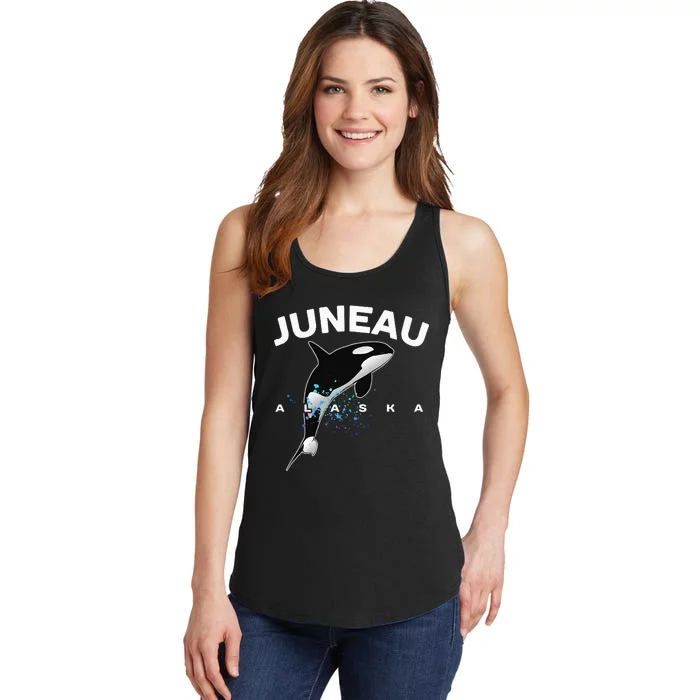 JUNEAU ALASKA Orca Killer Whale Watching Camping Vacation Ladies Essential Tank