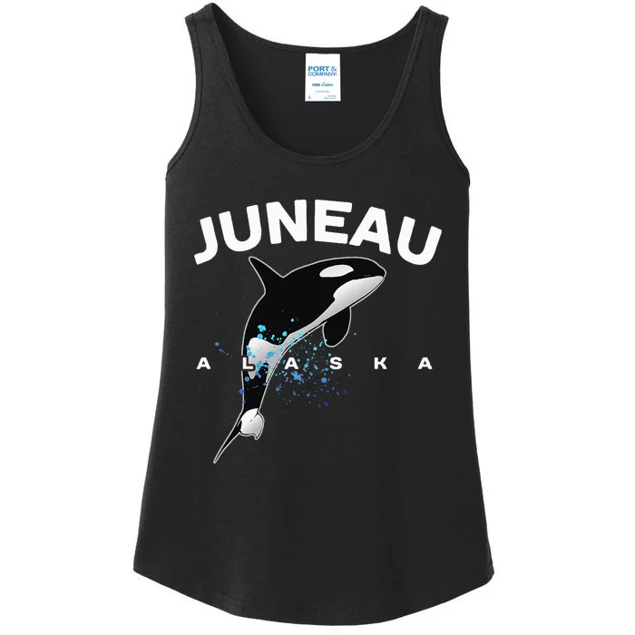 JUNEAU ALASKA Orca Killer Whale Watching Camping Vacation Ladies Essential Tank