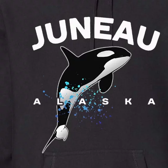 JUNEAU ALASKA Orca Killer Whale Watching Camping Vacation Premium Hoodie