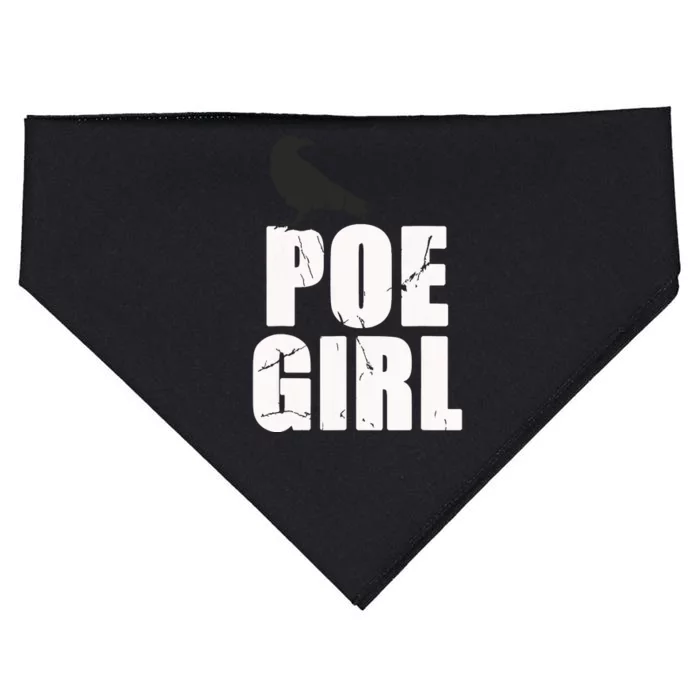 Just A Poe Girl Writing Poem Author World Poetry Day Writer USA-Made Doggie Bandana