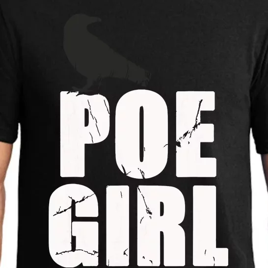 Just A Poe Girl Writing Poem Author World Poetry Day Writer Pajama Set