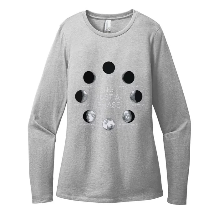 Just A Phase Moon Lunar Space Gift Womens CVC Long Sleeve Shirt