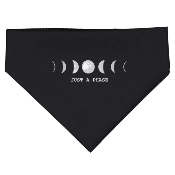 Just A Phase Moon Lunar Space Gift USA-Made Doggie Bandana