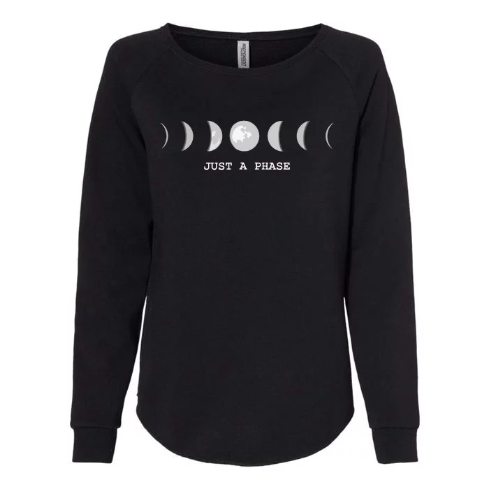 Just A Phase Moon Lunar Space Gift Womens California Wash Sweatshirt