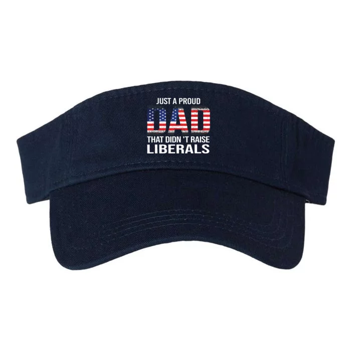 Just A Proud Dad That Didnt Raise Liberals Fathers Day Valucap Bio-Washed Visor