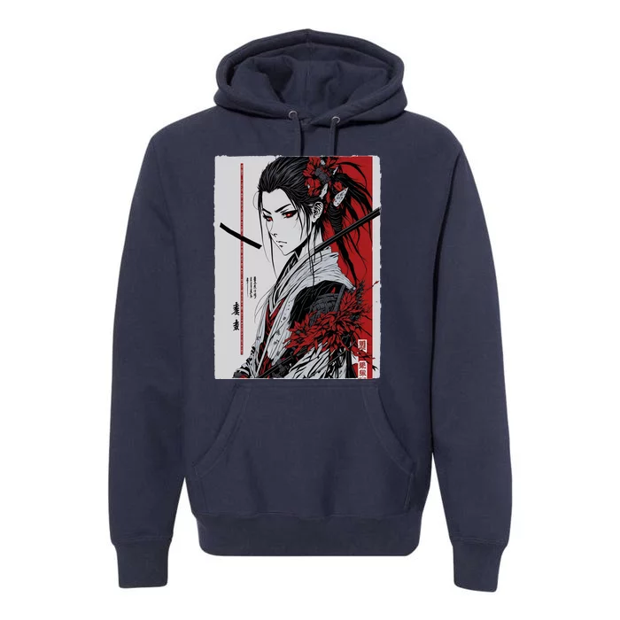 Japanese Animeink Pen Art Style Premium Hoodie