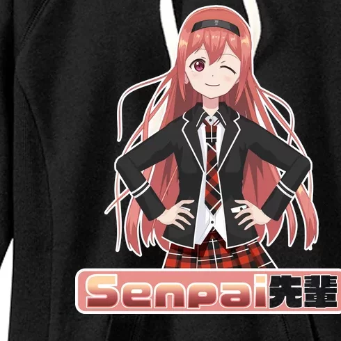 Japanese Animie Girl Senpai Women's Fleece Hoodie