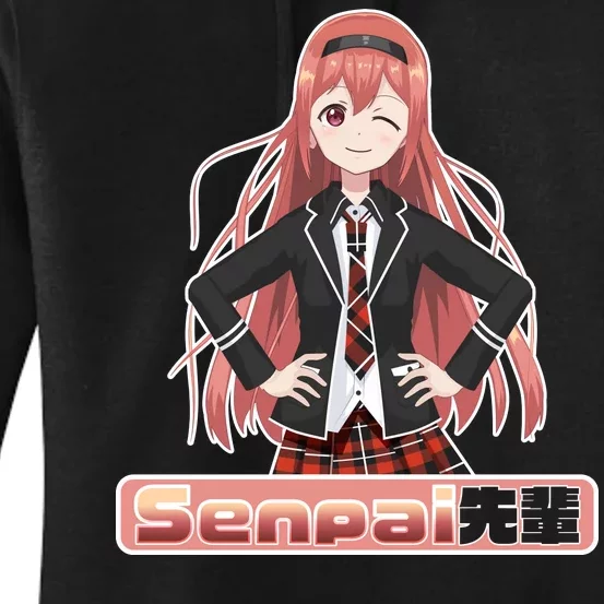 Japanese Animie Girl Senpai Women's Pullover Hoodie