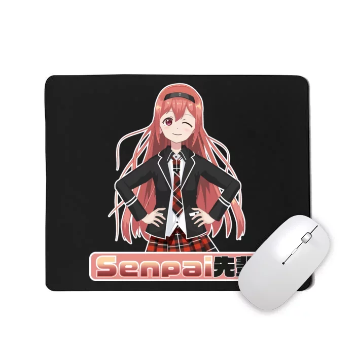 Japanese Animie Girl Senpai Mousepad