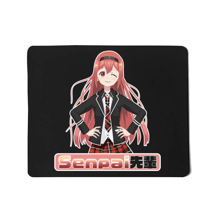 Japanese Animie Girl Senpai Mousepad