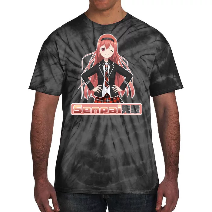 Japanese Animie Girl Senpai Tie-Dye T-Shirt