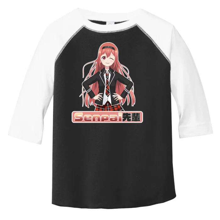 Japanese Animie Girl Senpai Toddler Fine Jersey T-Shirt