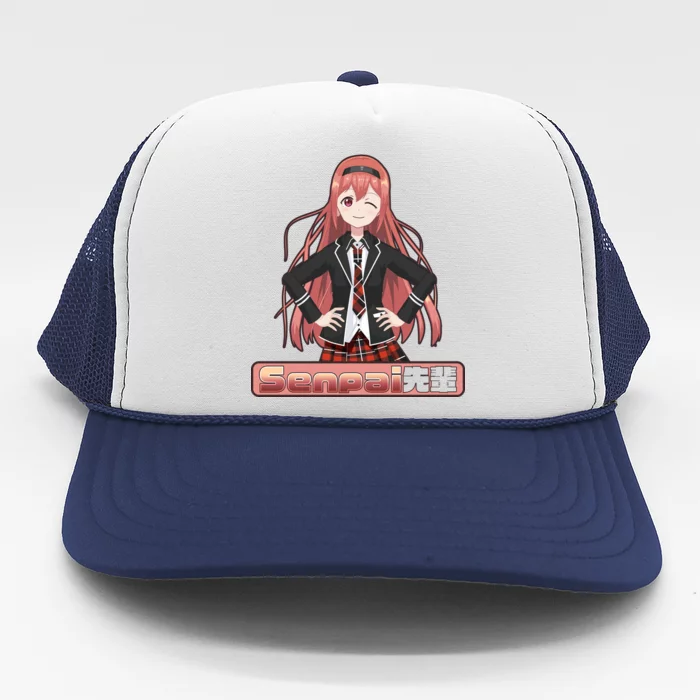 Japanese Animie Girl Senpai Trucker Hat