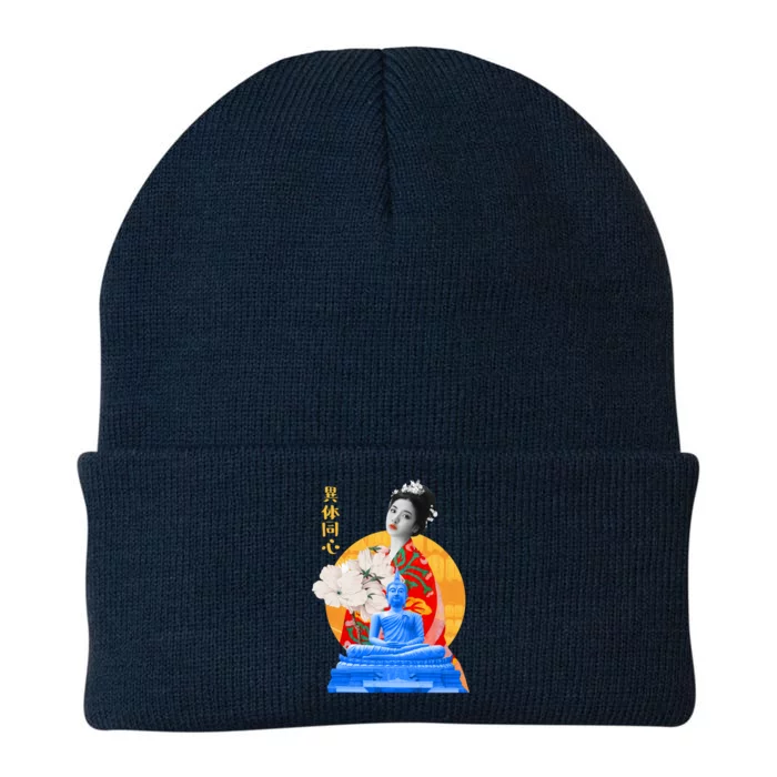 Japanese Buddha Female Knit Cap Winter Beanie