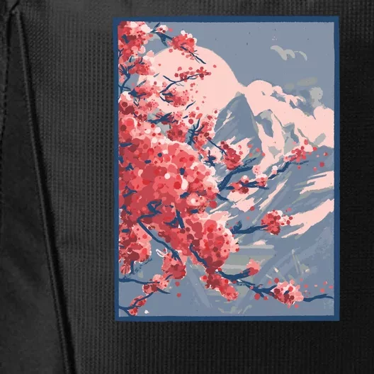 Japanese Cherry Blossom Mountain City Backpack