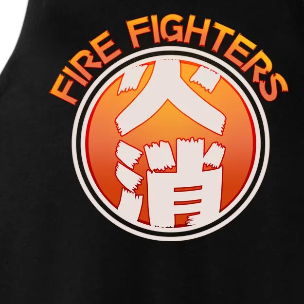 Japanese Fire Fighters - Fire Out Ladies Tri-Blend Wicking Tank