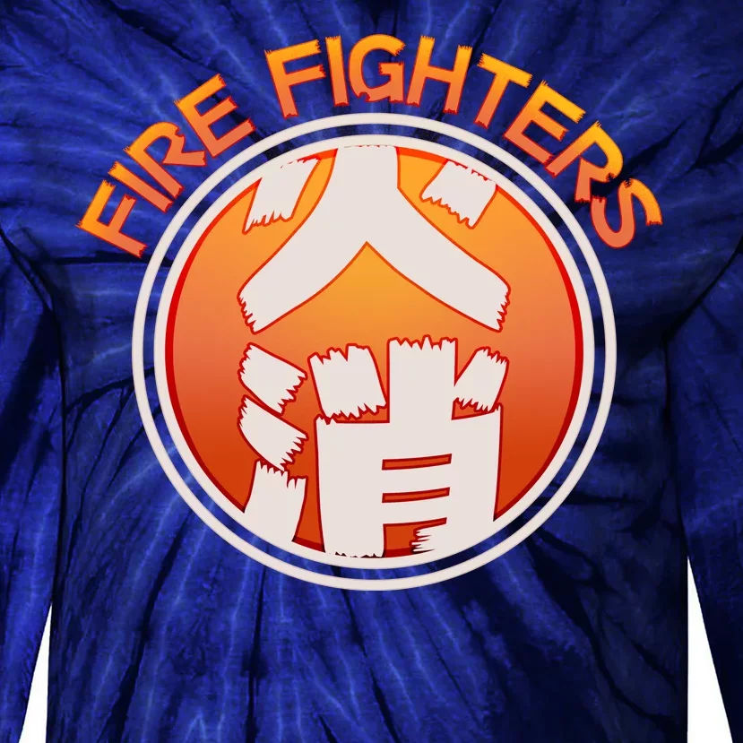 Japanese Fire Fighters - Fire Out Tie-Dye Long Sleeve Shirt