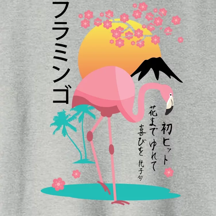 Japanese Flamingo Women's Crop Top Tee