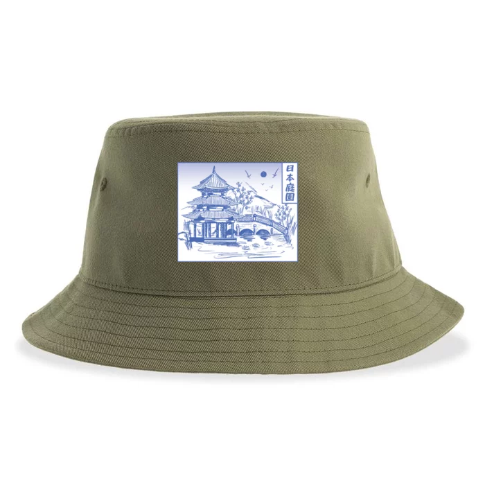 Japanese Garden Art Sustainable Bucket Hat