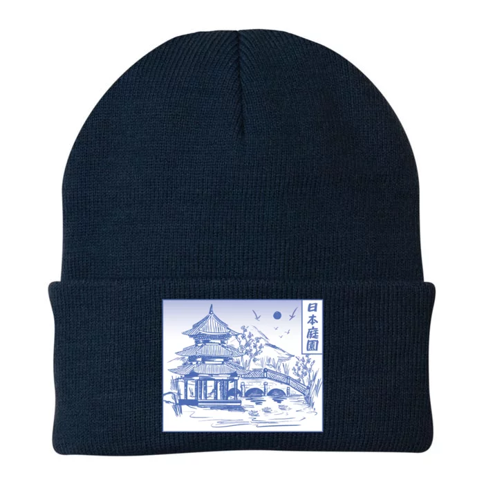 Japanese Garden Art Knit Cap Winter Beanie