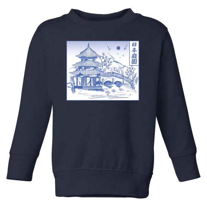 Japanese Garden Art Toddler Sweatshirt