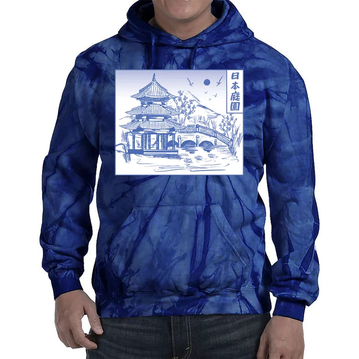 Japanese Garden Art Tie Dye Hoodie