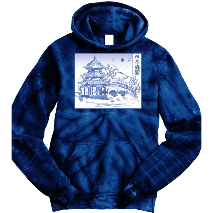 Japanese Garden Art Tie Dye Hoodie