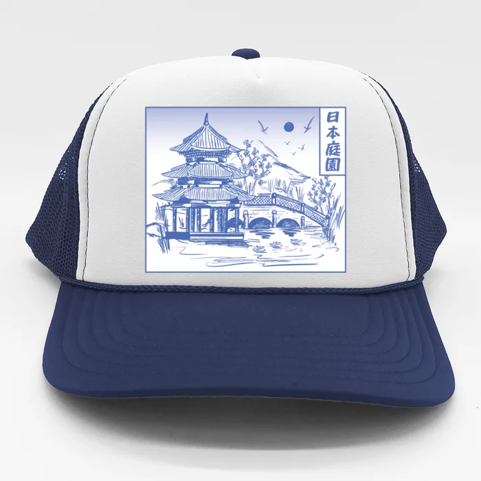 Japanese Garden Art Trucker Hat