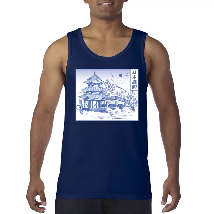 Japanese Garden Art Tank Top