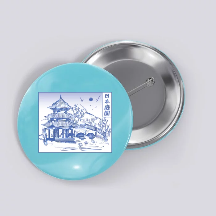 Japanese Garden Art Button