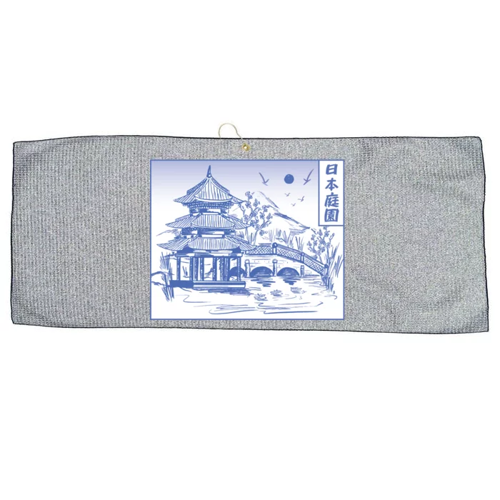 Japanese Garden Line Large Microfiber Waffle Golf Towel