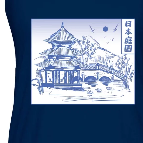 Japanese Garden Line Ladies Essential Flowy Tank