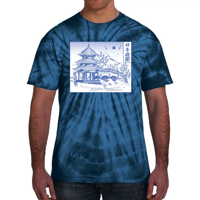 Japanese Garden Line Tie-Dye T-Shirt