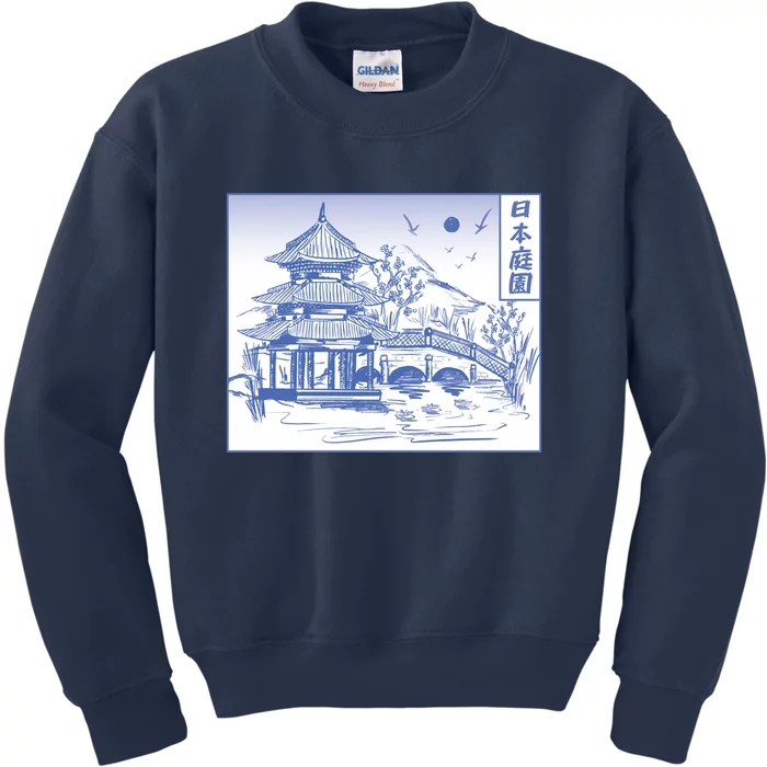 Japanese Garden Line Kids Sweatshirt