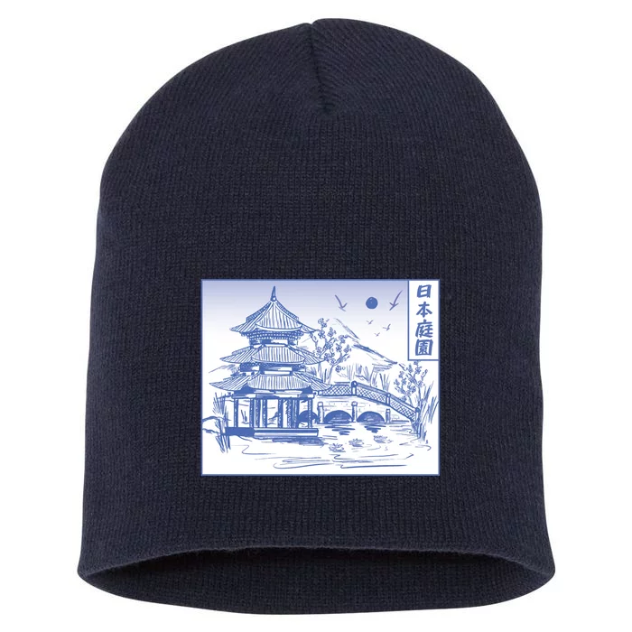 Japanese Garden Line Short Acrylic Beanie