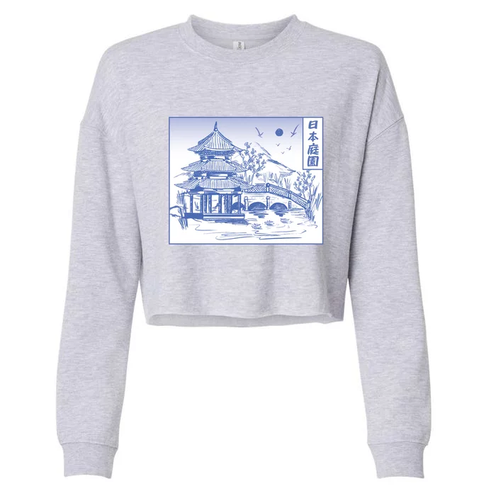 Japanese Garden Line Cropped Pullover Crew