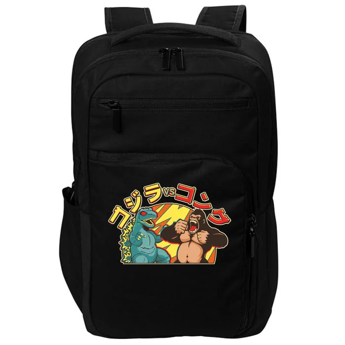 Japanese God-zilla Verse Kong Retro Impact Tech Backpack