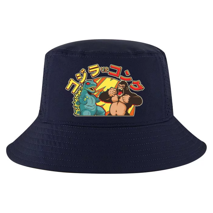 Japanese God-zilla Verse Kong Retro Cool Comfort Performance Bucket Hat