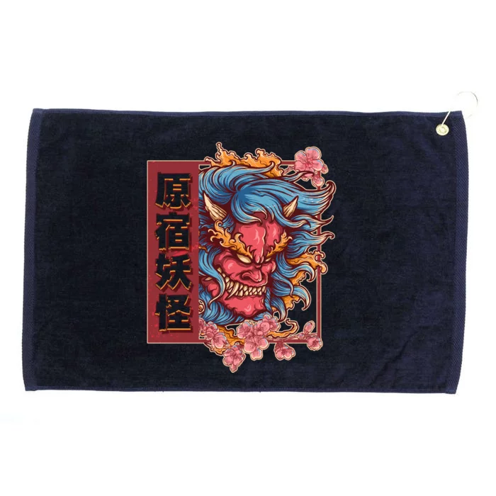 Japanese Harajuku Yokai Oni Monster Grommeted Golf Towel