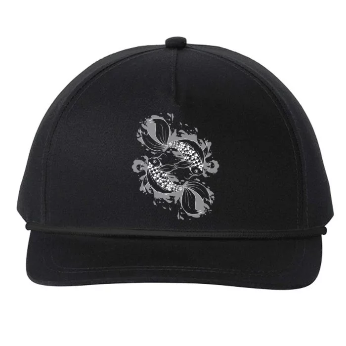 Japanese Koi Pisces Snapback Five-Panel Rope Hat