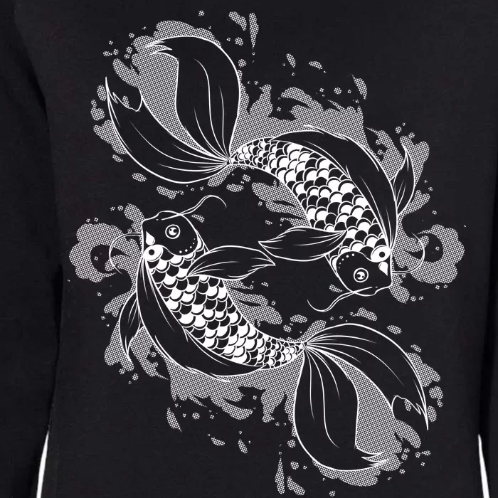 Japanese Koi Pisces Womens California Wash Sweatshirt